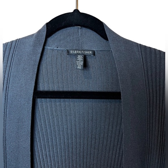 Eileen Fisher Cardigan Sweater Duster Kimono S/M P/M - Picture 7 of 8